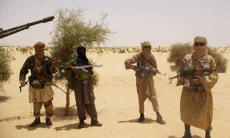 Islamist fighters from Islamist group Ansar Dine in Mali.