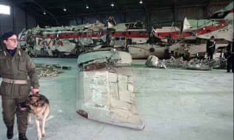 The remains of the Itavia airliner