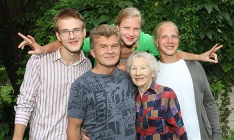 Lithuanian swimmer Ruta Meilutyte pictured with her family