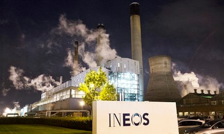 Grangemouth oil refinery, near Falkirk, Scotland, operated by Ineos