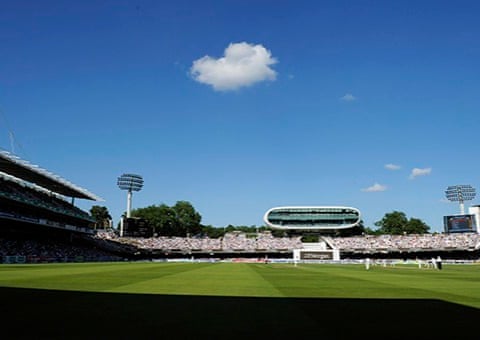 A solitary cloud floats over Lord's during the 2nd Ashes Test between England and Australia, in 2013