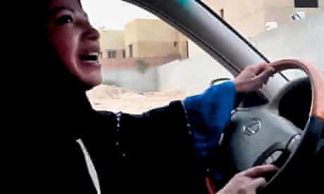 An image released by Change.org shows a Saudi woman driving a car