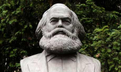 Large bust of Karl Marx in former east Berlin, Germany