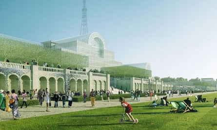 Artist's impression of how the rebuilt Crystal Palace would look.