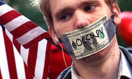 An Occupy Wall Street demonstrator … the group has put its money where its mouth is.