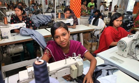 Worker in a Dhaka garment factory