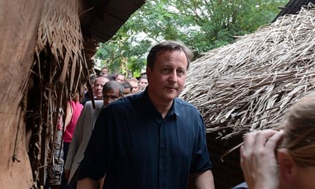 David Cameron at a welfare centre in Jaffna 