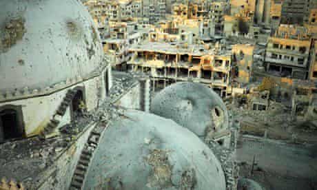 The Khaled bin Walid in Homs after Syrian army shelling, in July 20133