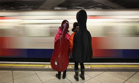People travel on the London underground 