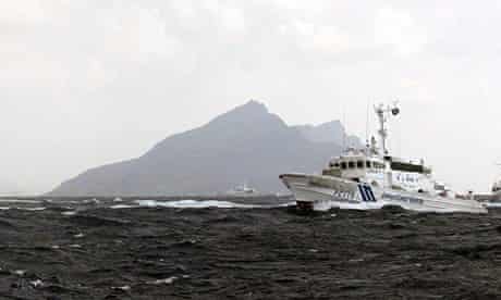 Japan coastguard ship near Senkaku islands