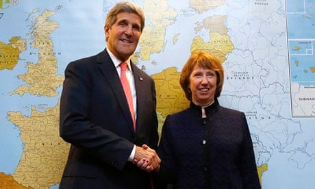 Catherine Ashton with US Secretary of State John Kerry