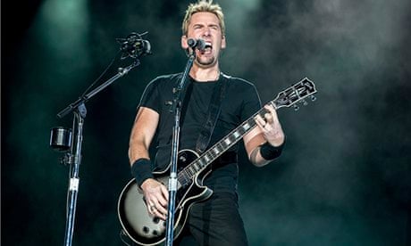 Nickelback's Chad Kroeger onstage at Rock in Rio 2013