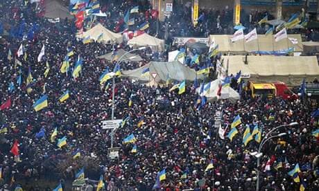 Ukrainian opposition protests in central Kiev
