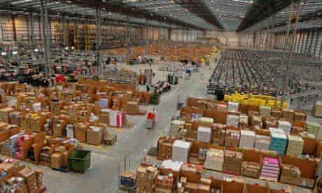 A general view of Amazon's Fulfilment Centre in Peterborough