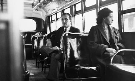 Rosa Parks riding the bus