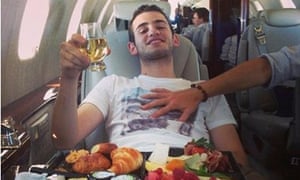 rich kid on plane