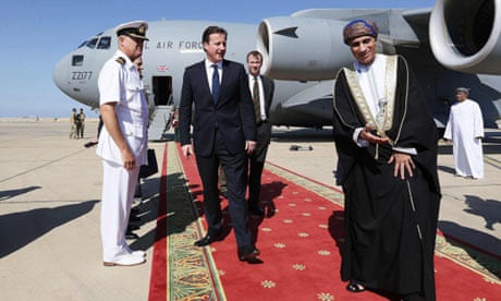 David Cameron in Oman, 2012