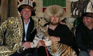 Image result for Chechnya strongman Ramzan Kadyrov constantly share photos on Instagram while cuddling animals or working out?