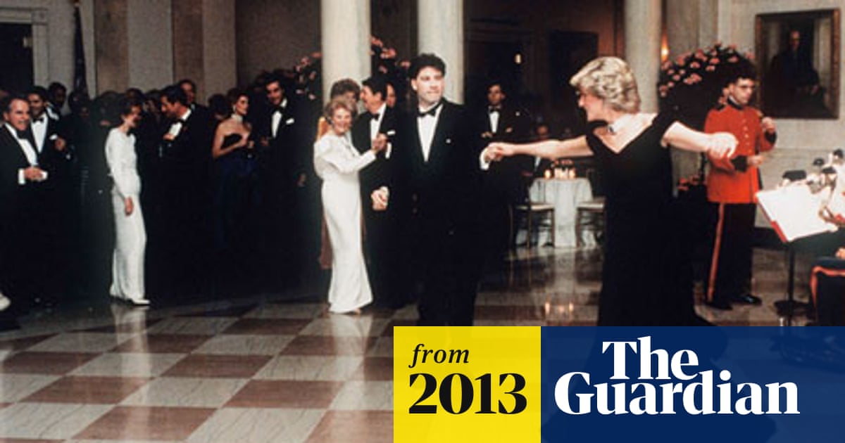 princess diana blue dress john travolta Creating Princess Dianas Iconic Travolta Gown