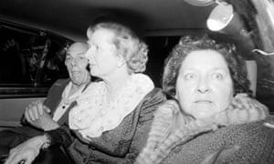 Thatcher leaving Brighton's Grand Hotel in 1984, after the bombing.