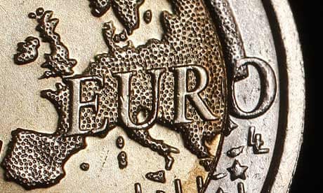 Euro coin map of Europe