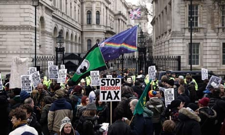 Protest against the government's bedroom tax