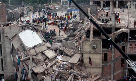 Rescue operations at the Rana Plaza building.
