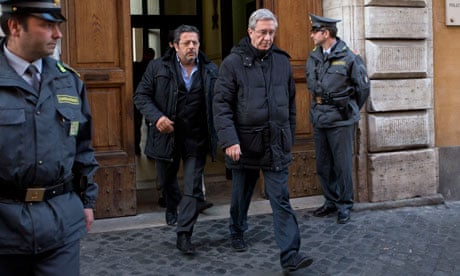Rev. Franco Decaminada leaves Italian financial police barrack