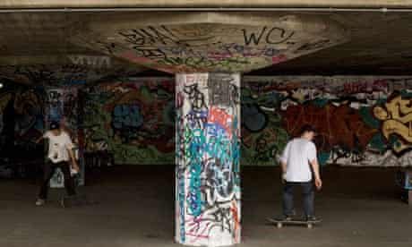 The skate park at the Southbank Centre