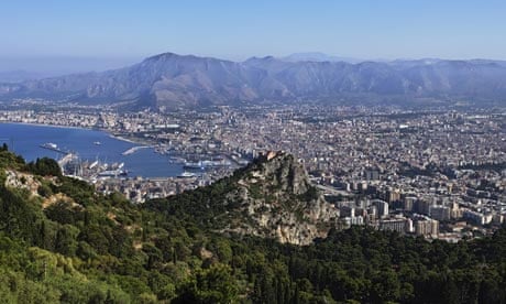 View over Palermo from Monte Pellegrino, Palermo, Sicily, Italy