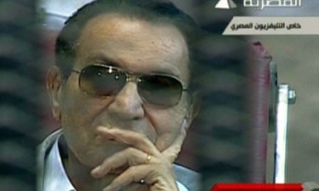 Hosni Mubarak in an image from Egyptian state TV
