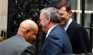 Google CEO Eric Schmidt arrives at Downing Street.