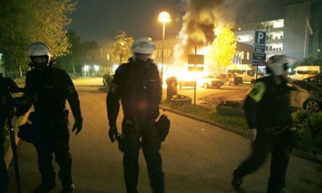 Riots in Stockholm, Sweden - 22 May 2013