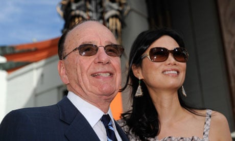 Rupert Murdoch and wife Wendi 
