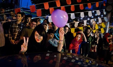 Iranians celebrate Hassan Rohani's win 