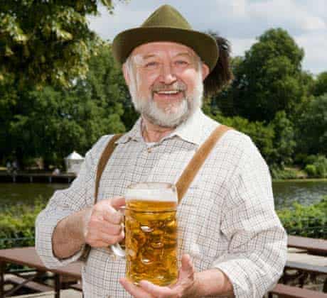 German man with beer