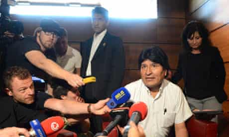 Evo Morales at Schwechat airport