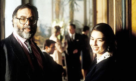 Sofia Coppola on the set of The Godfather III with her father  Francis Ford Coppola