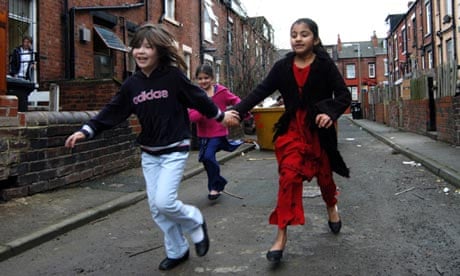Children play together in Leeds. The city has one of the highest levels of child poverty in the UK.