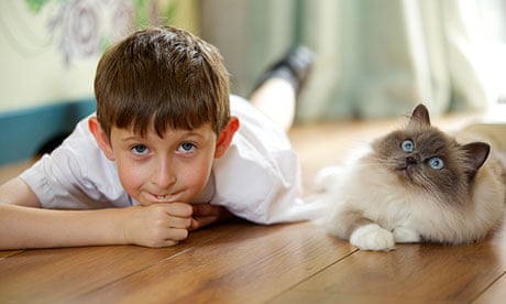 Lorcan Dillon with his cat