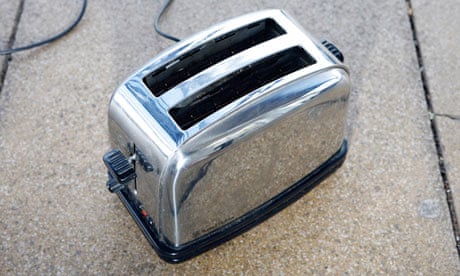 Toaster on floor