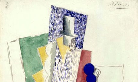 A detail from Picasso's L'Homme au Gibus