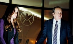 Chloe Bennett and Mark Gregg in Agents of SHIELD.