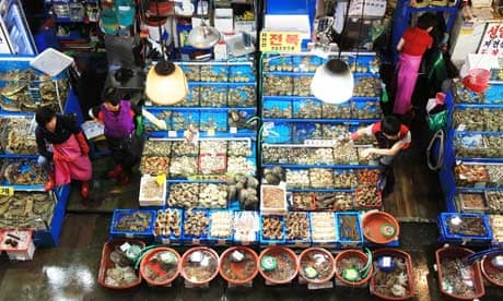 A fish market in Seoul