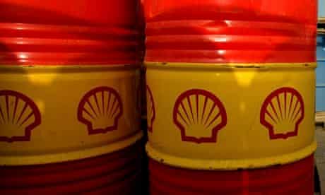Shell oil barrels