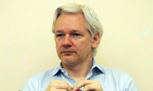 Julian Assange, pictured last June, was the guest on Thought for the Day.
