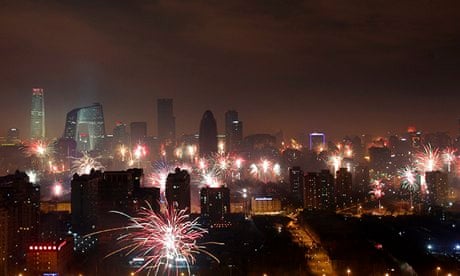 China New Year fireworks Beijing
