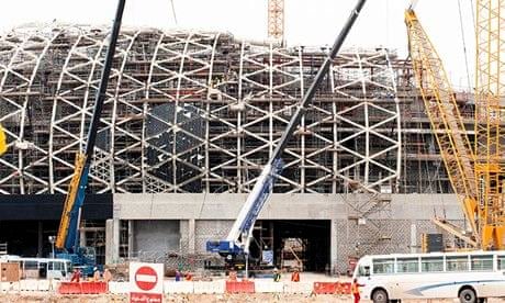 Migrant construction workers in Doha, Qatar 2022 world cup