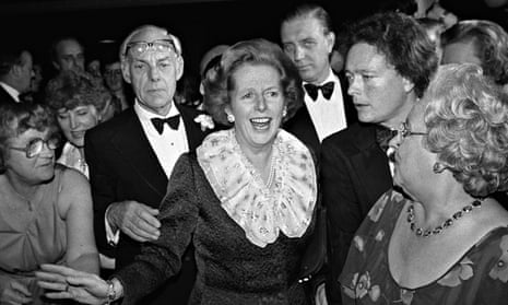 Margaret Thatcher at a ball during the Conservative conference in Brighton, 11 October 1984