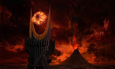 Eye of Sauron and Mount Doom out of Lord of the Rings